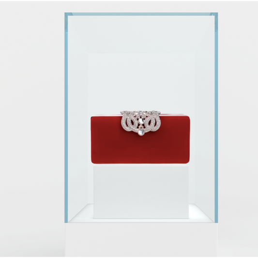 Cartera de Noche velvet Roja