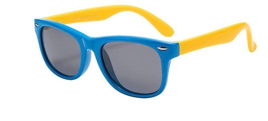 Lentes de Sol Azul con Patas amarillas 7 años +