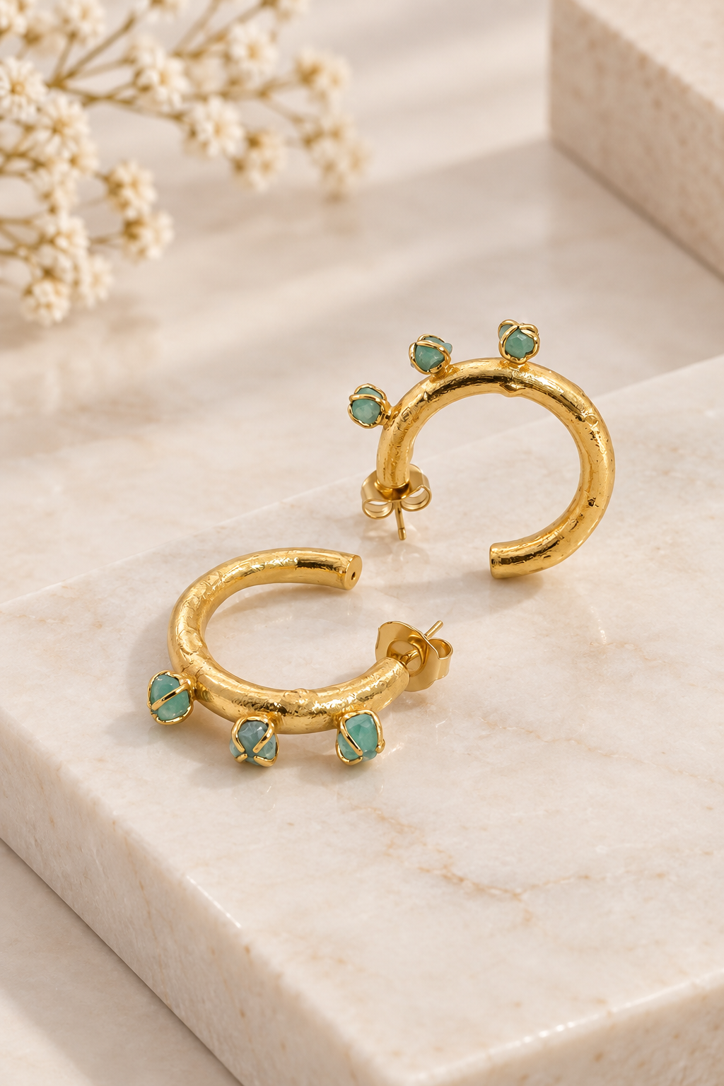 ARGOLLAS BAÑO DE ORO 24K MJ39