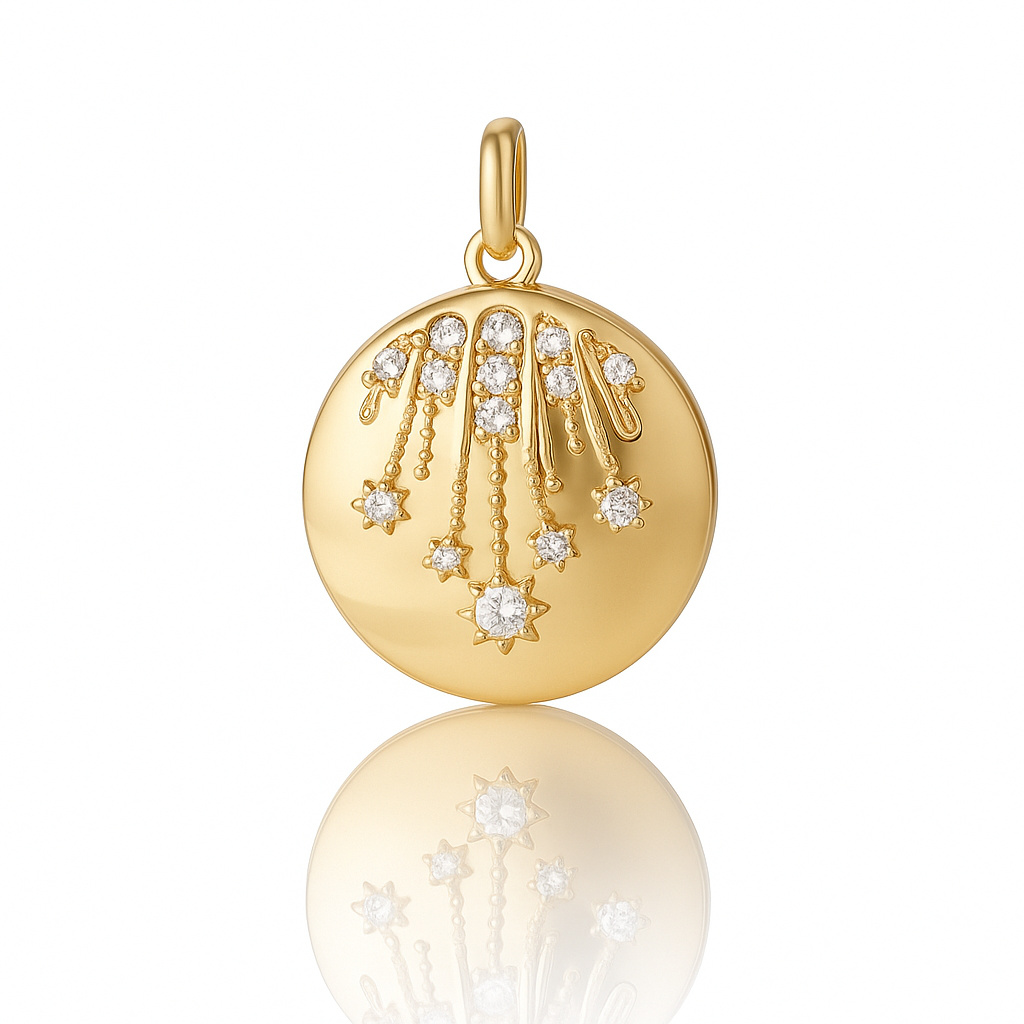 DIJE TIPO PLACA CASTILO DIAMANTE