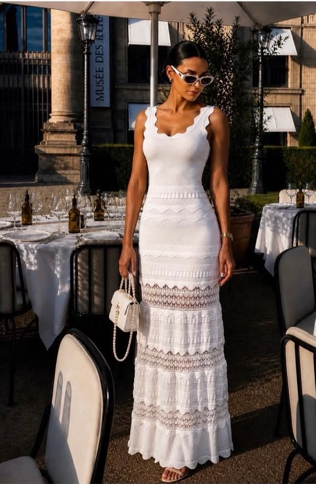Vestido blanco tejido