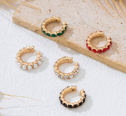 Earcuffs Variados - Acero con baño de oro