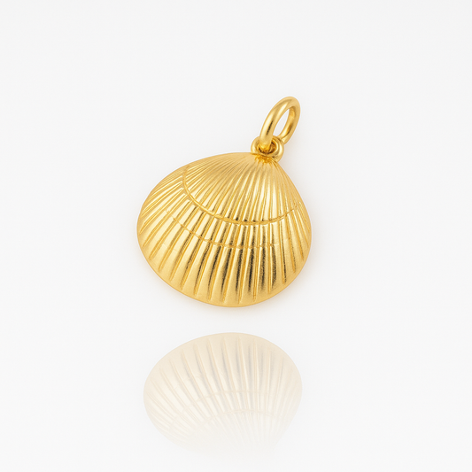 DIJE DE RODIO CONCHA DORADO