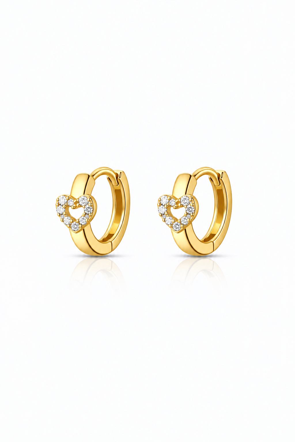 Mini artillera oro 14K corazón con cristales - Piercing