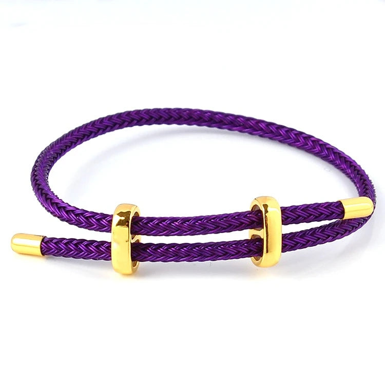Pulseras ajustable cuerina rigida colores variados