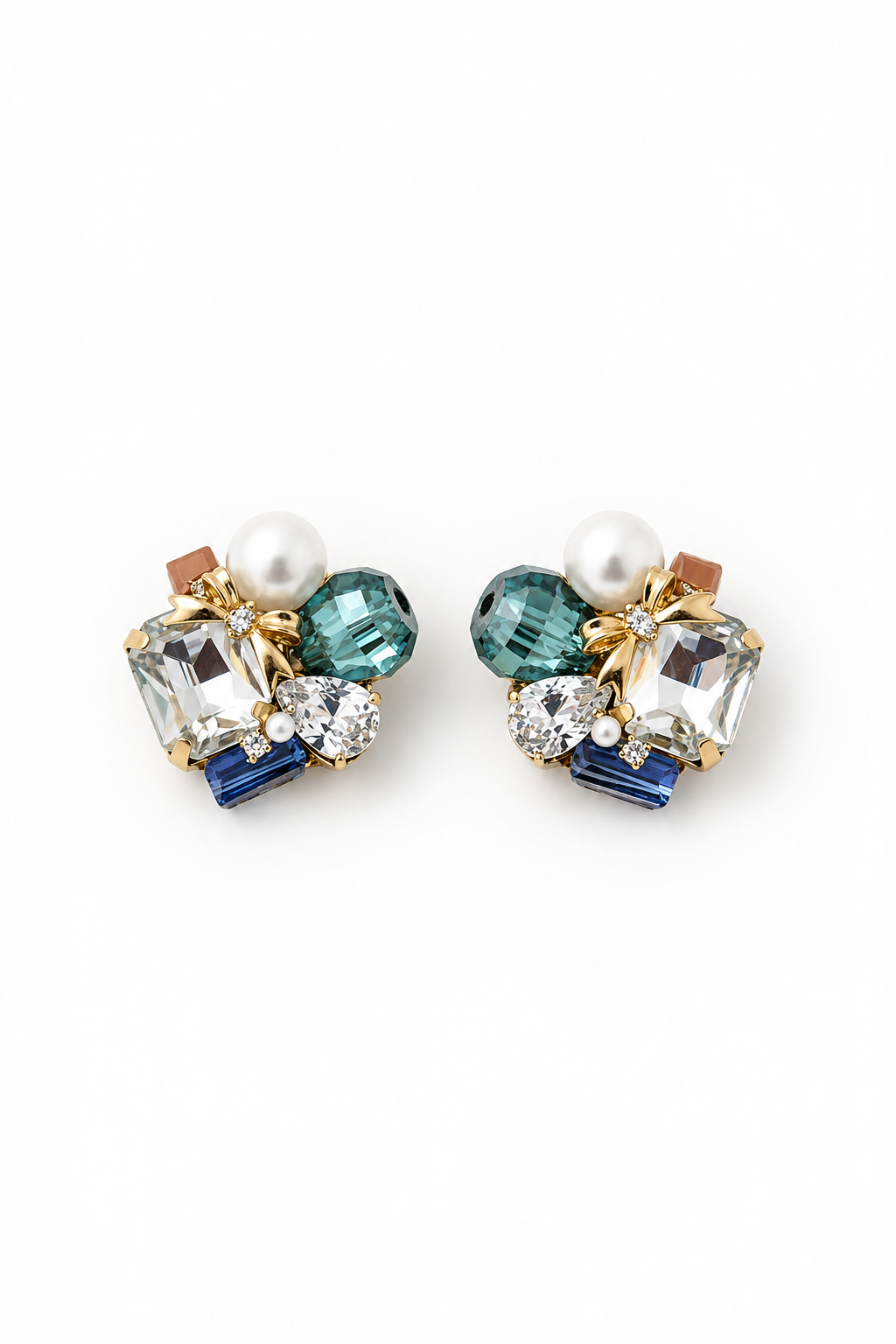 TOPITOS CON CRISTALES VARIOS Y PERLAS