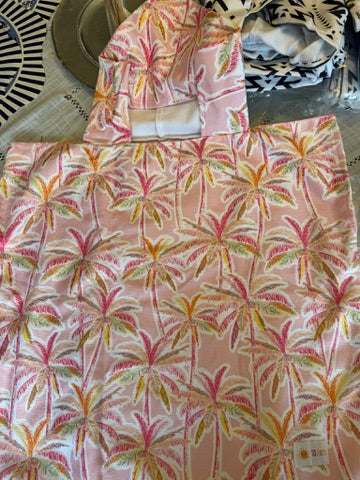 Poncho Adultos Palmeras Rosadas