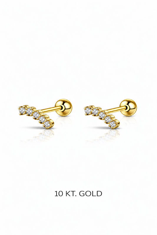Topito Oro 10K 5 circones bordes dorados - Piercing