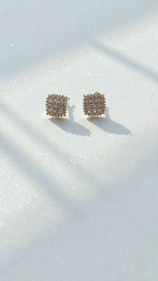 Aretes baño de oro MJ104