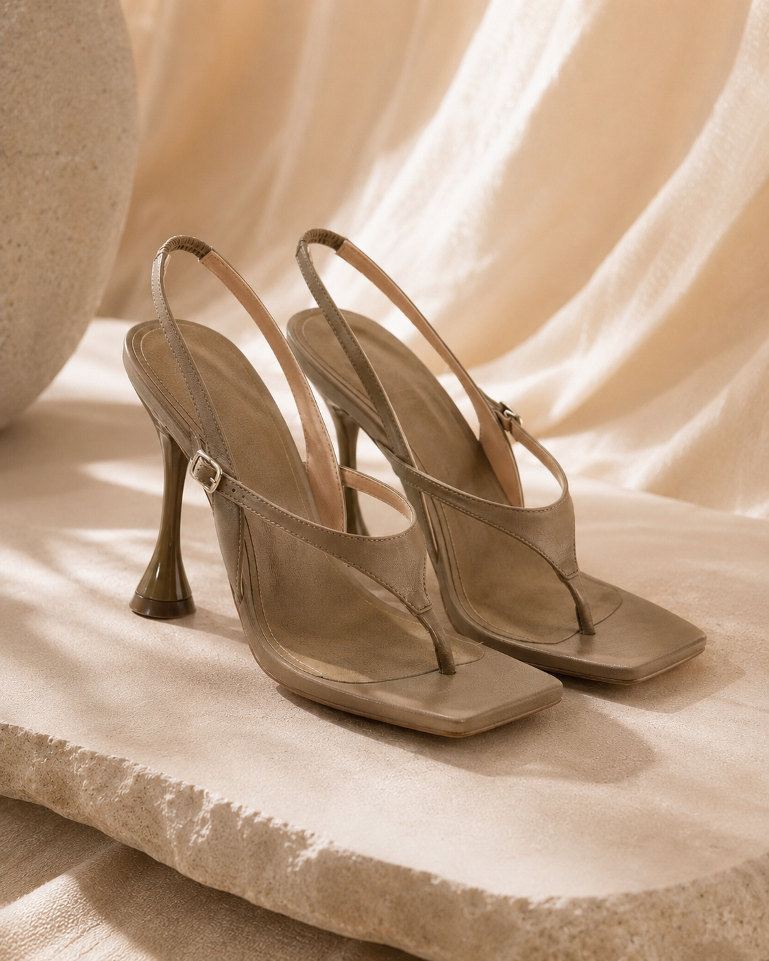 Tacones Camel