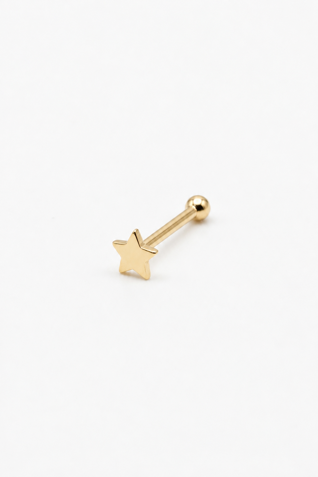 Piercing nariz con estrellas S, Oro 10K, individual