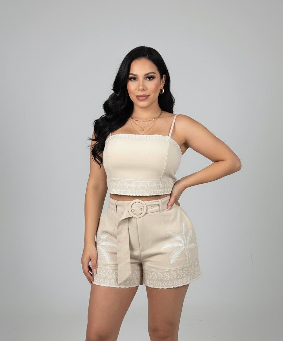 Sale Set beige short