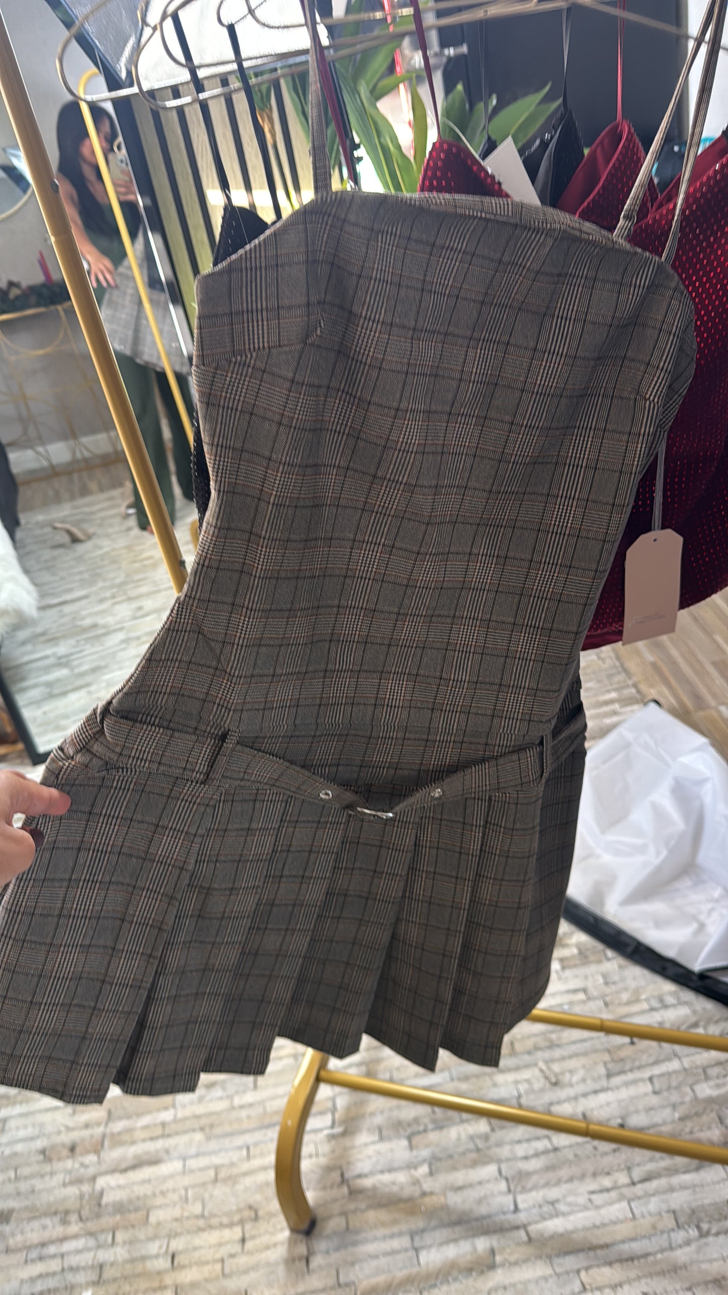 Vestido en cuadros