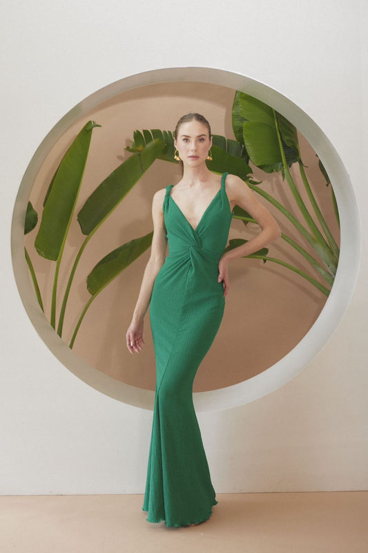 Vestido verde Unicolor ajustado