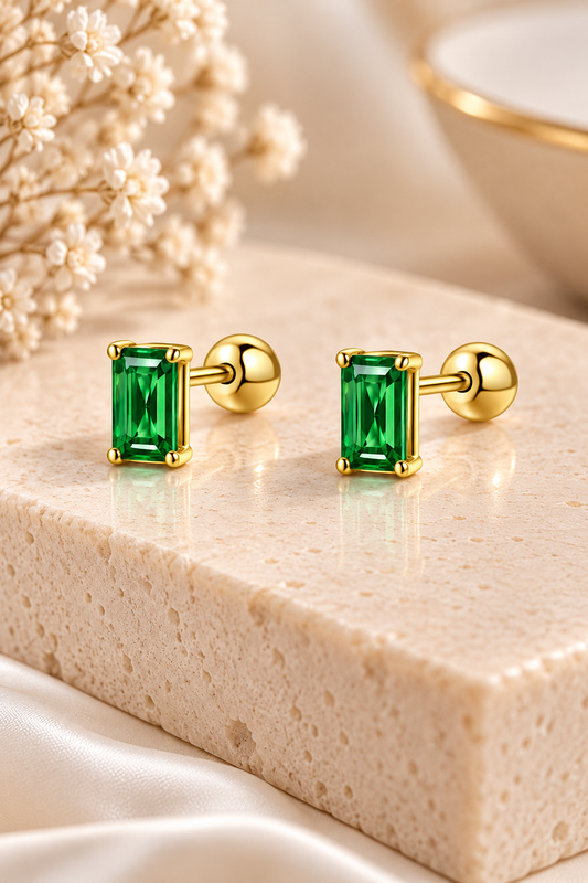 Topito Oro 10k cilindro de Cristal borde de textura - Piercing