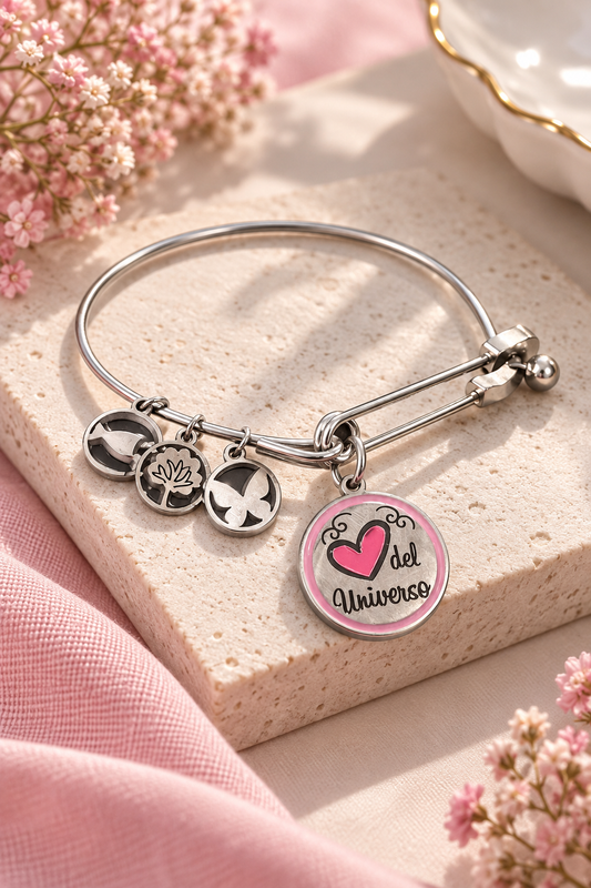 PULSERA PLATEADA CORAZON DEL UNIVERSO PULSERA