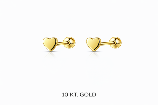 Topito Oro 10K corazón sencillo - Piercing