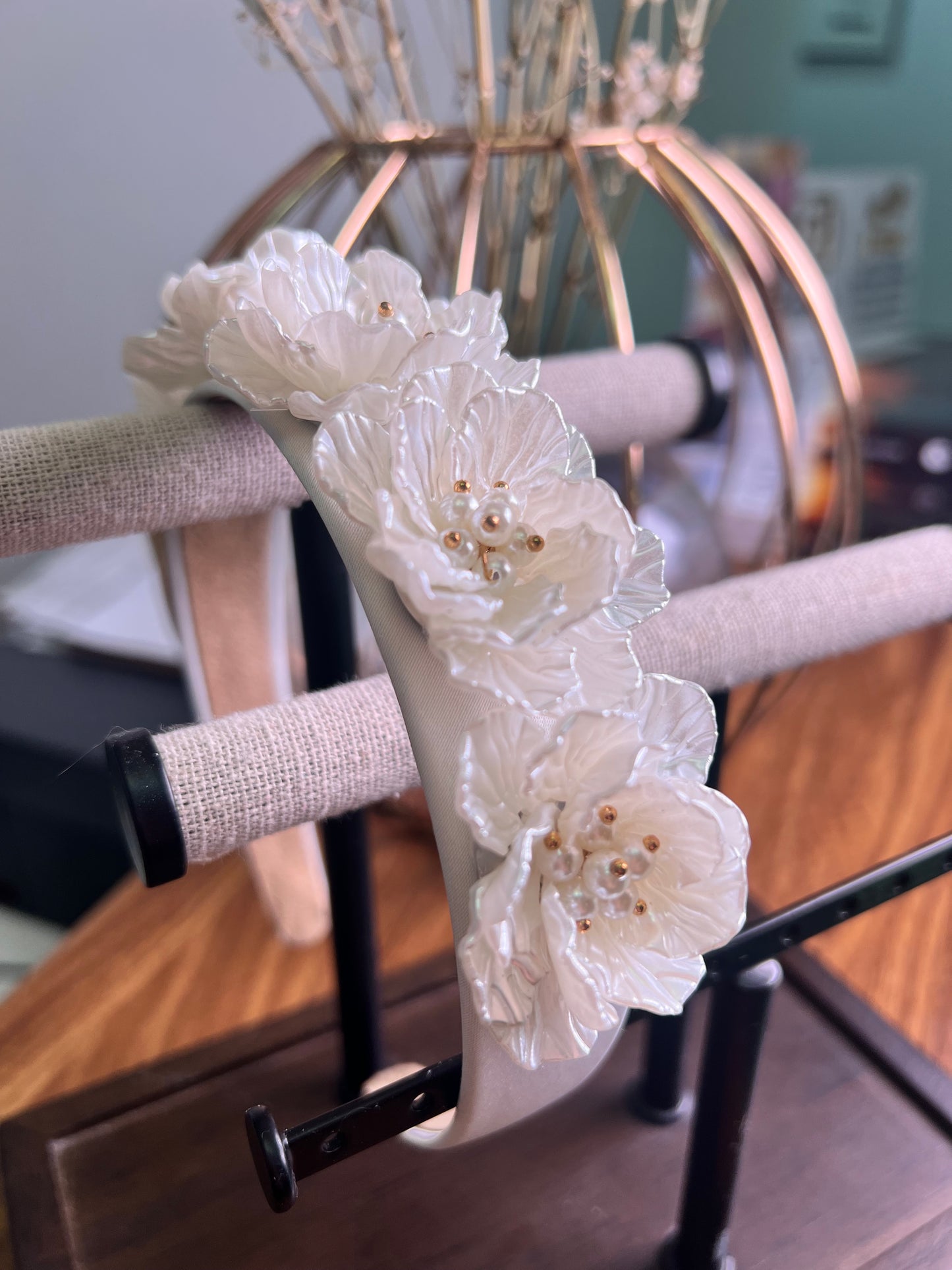 Diadema Satinada con flores