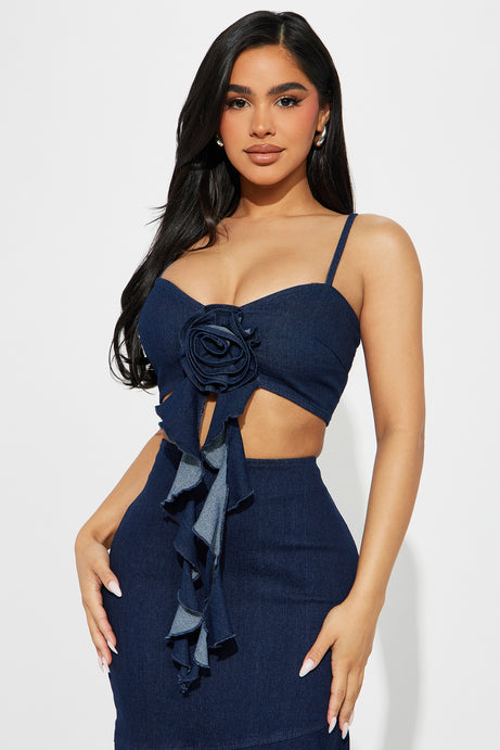 Love Addiction Demin Skirt Set