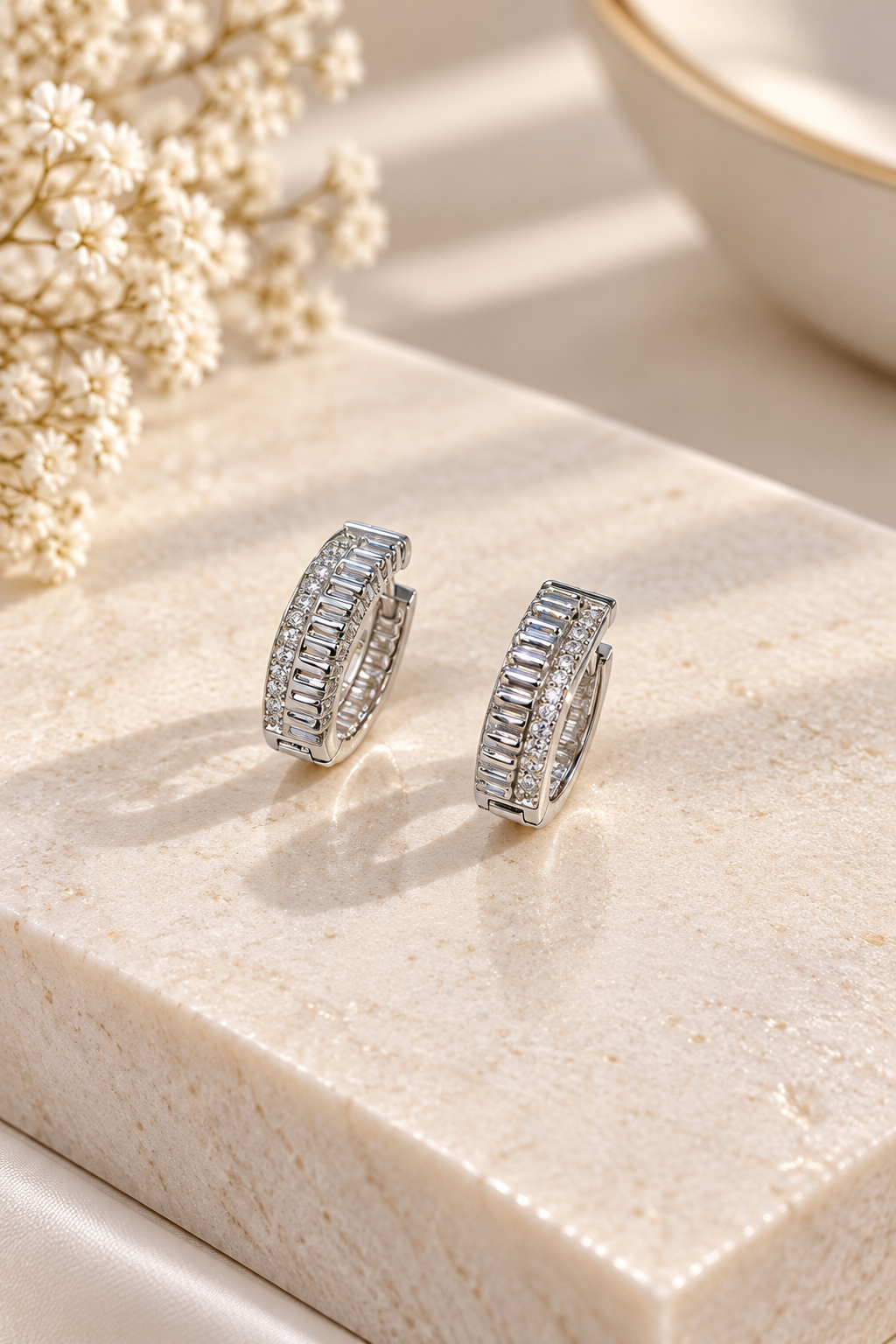 ARETES PLATA CON RODIO MJ62