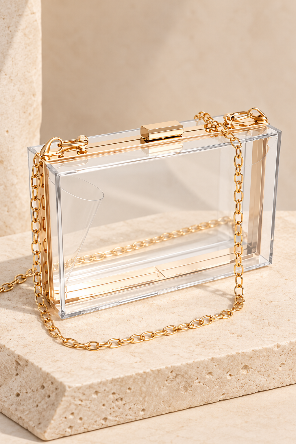 Clutch Noir Crystal - Clear