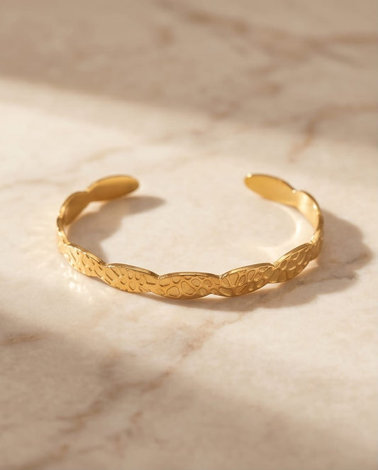 Pulsera dorada acero inoxidable MJ205