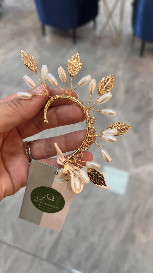 Earcuf hojas y Perlas