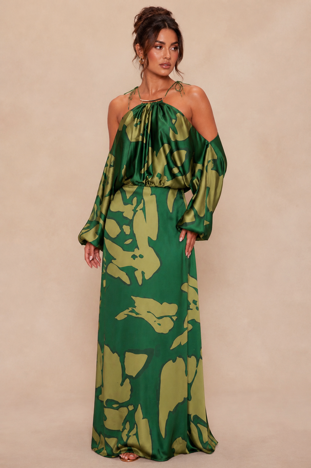 Nikki Satin Maxi Dress