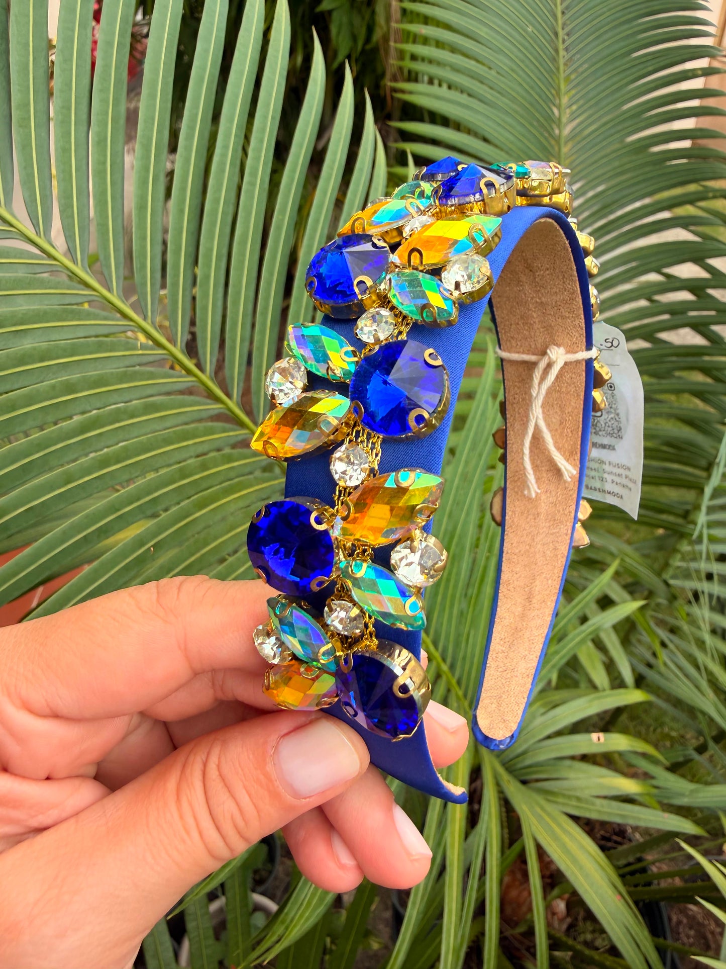 Diadema Azul con Detalles