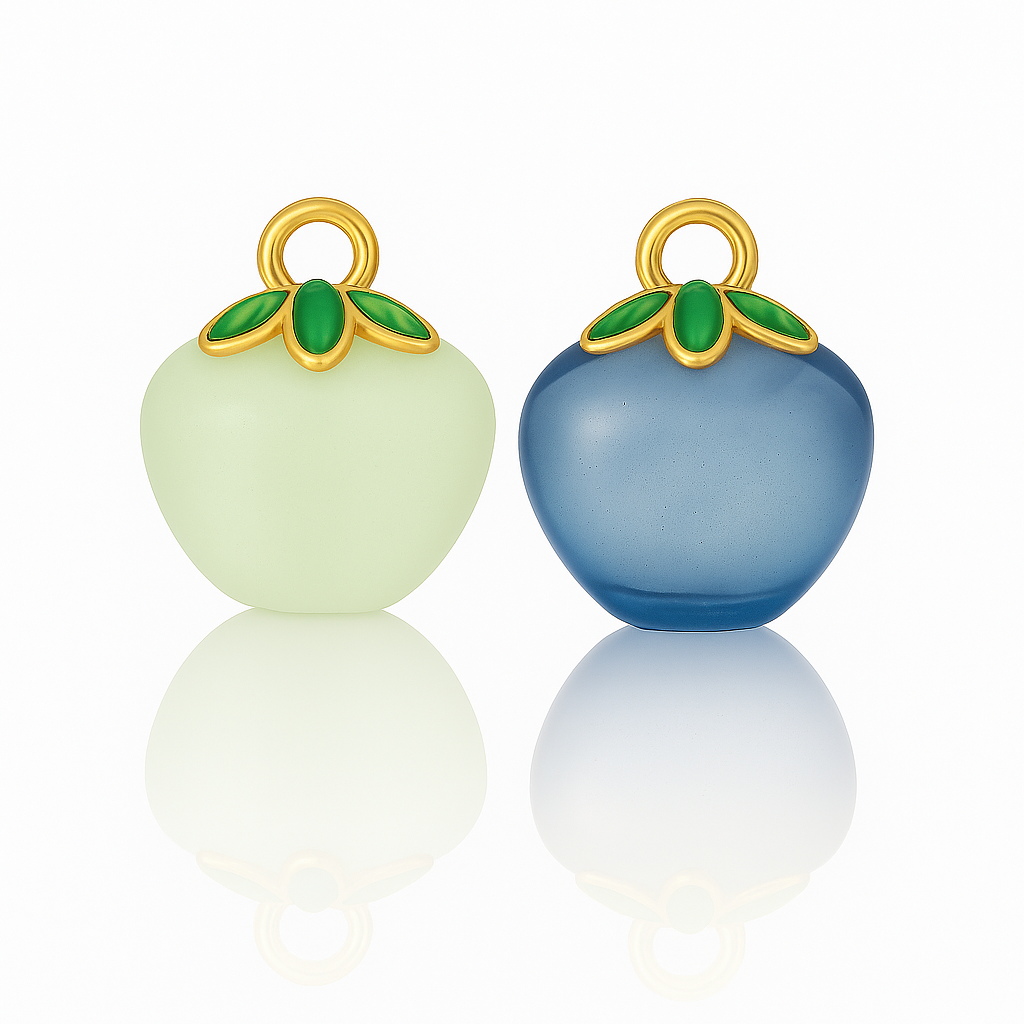 DIJE MANZANITA SEMITRANSPARENTE