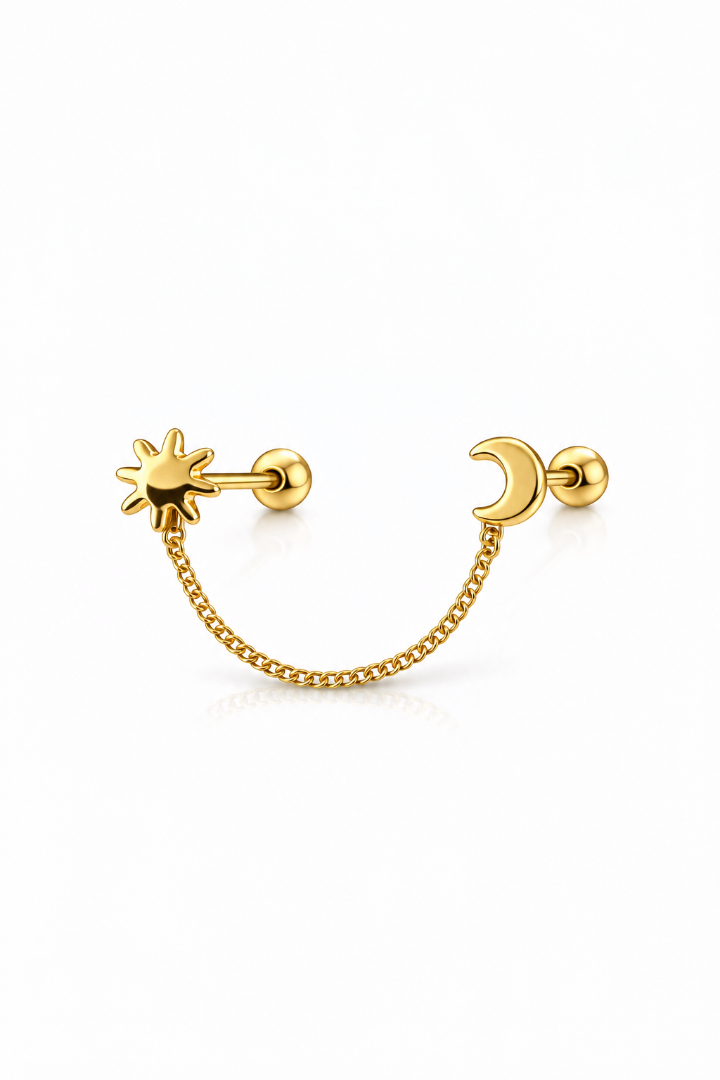 Topito Oro 10K doble con cadena - Piercing