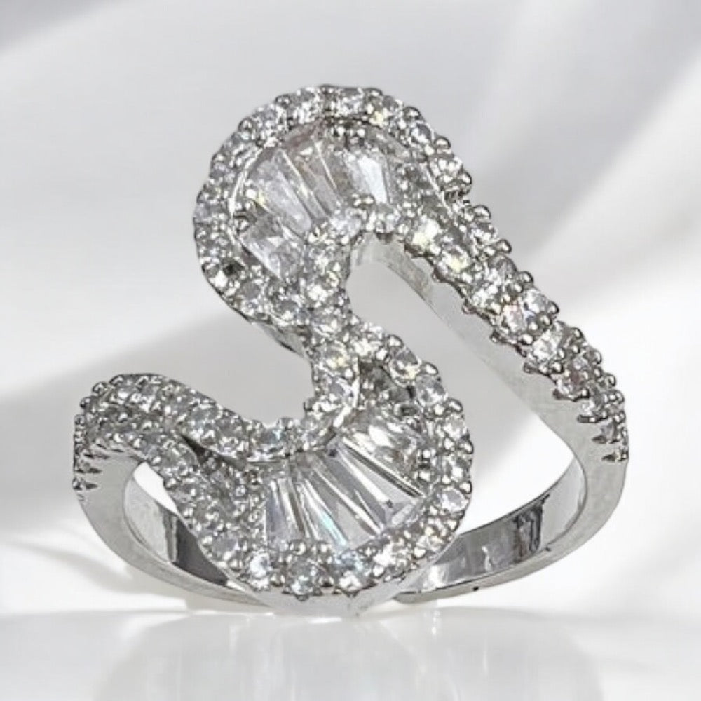 Anillo de Zirconias ajustable 3layers