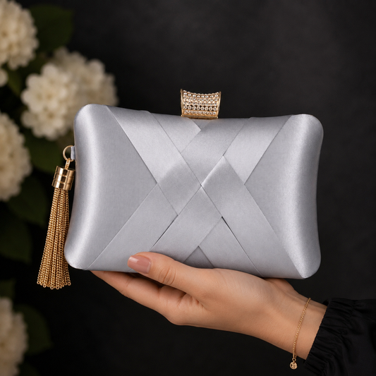 Clutch Luna Plata