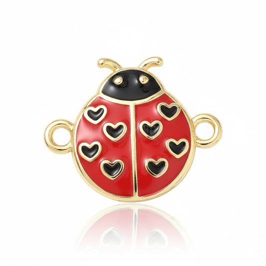 DIJE CONECTOR MARIQUITA ROJA