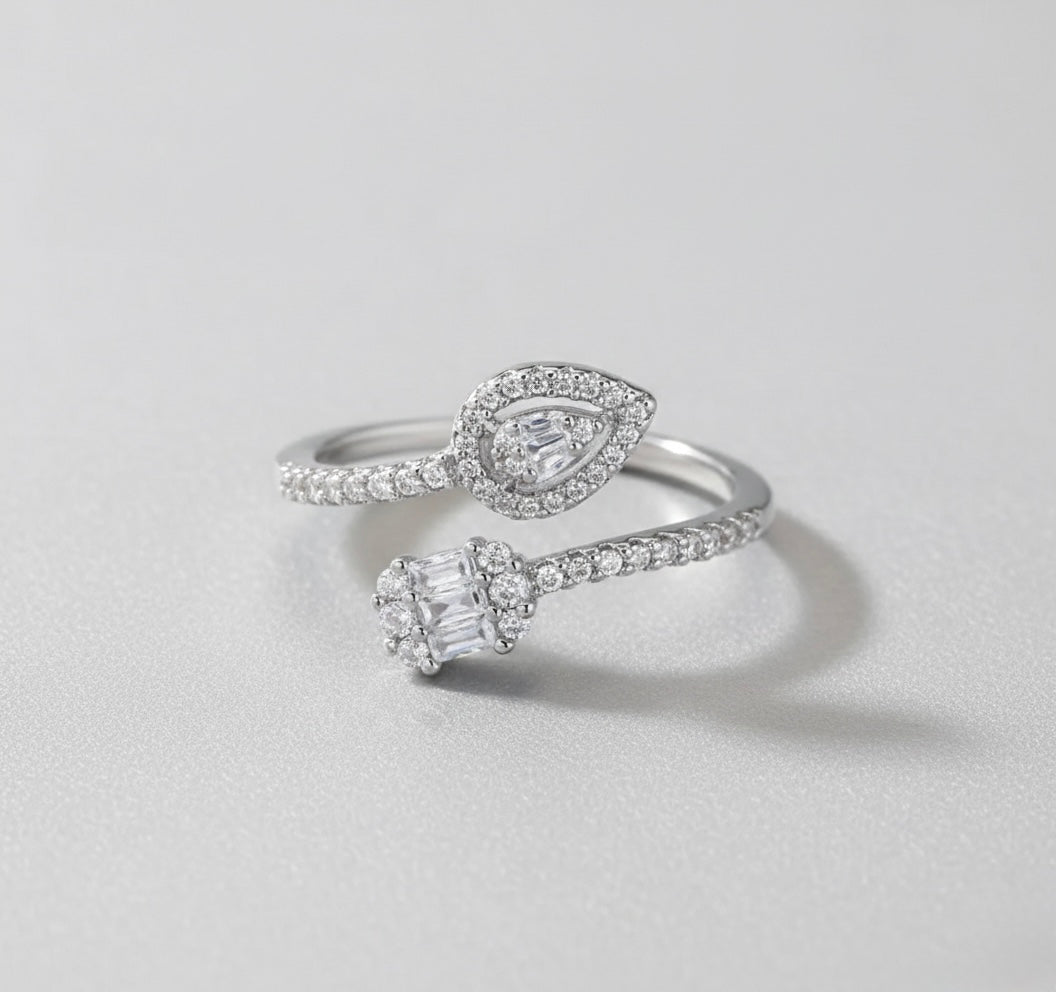 Anillo Aura Doble Brillo Ajustable