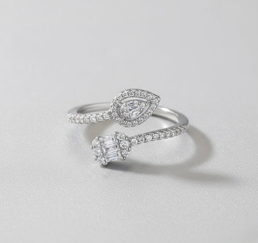 Anillo Aura Doble Brillo Ajustable
