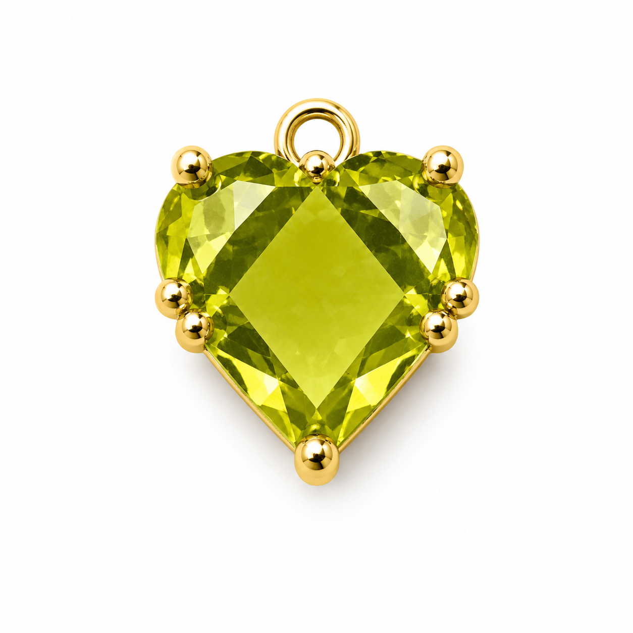 DIJE DE CORAZON DE CRISTAL CON RELIEVE