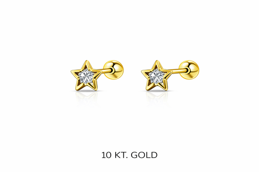 KIKA 044D ESTRELLA NISELADA DIAMANTADA 4 - Piercing