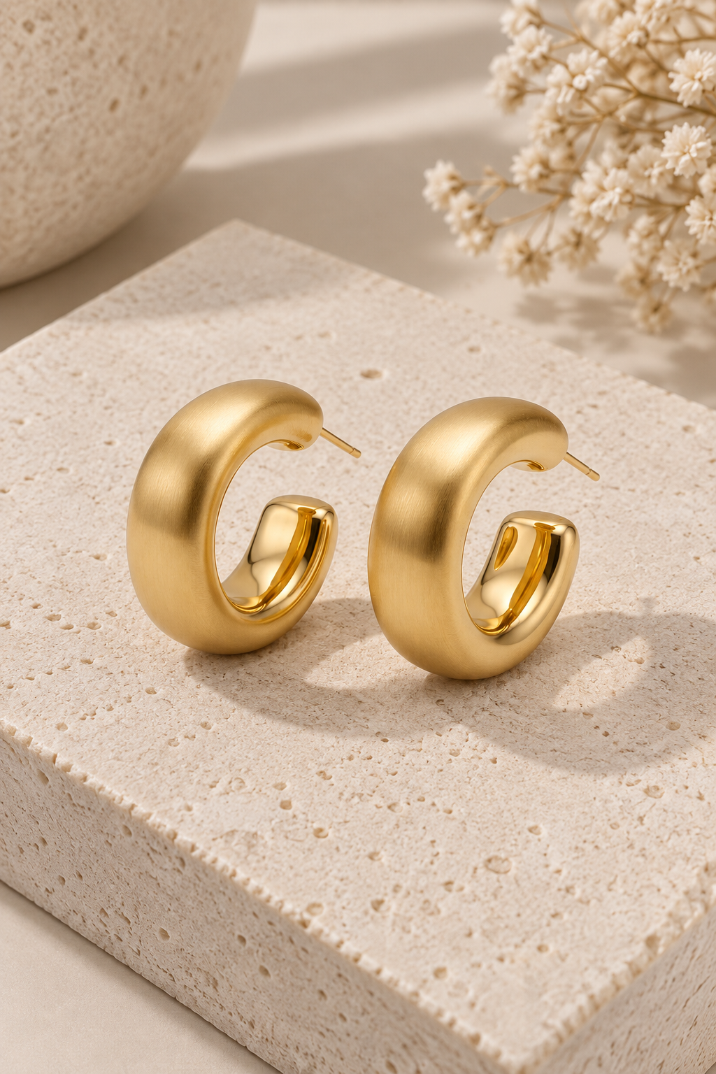 Argollas chunky acero inoxidable MJ197