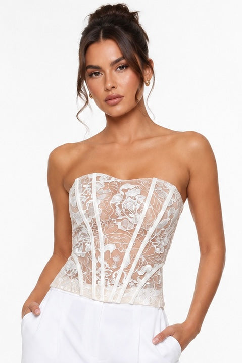 Corset Brenda Lace white