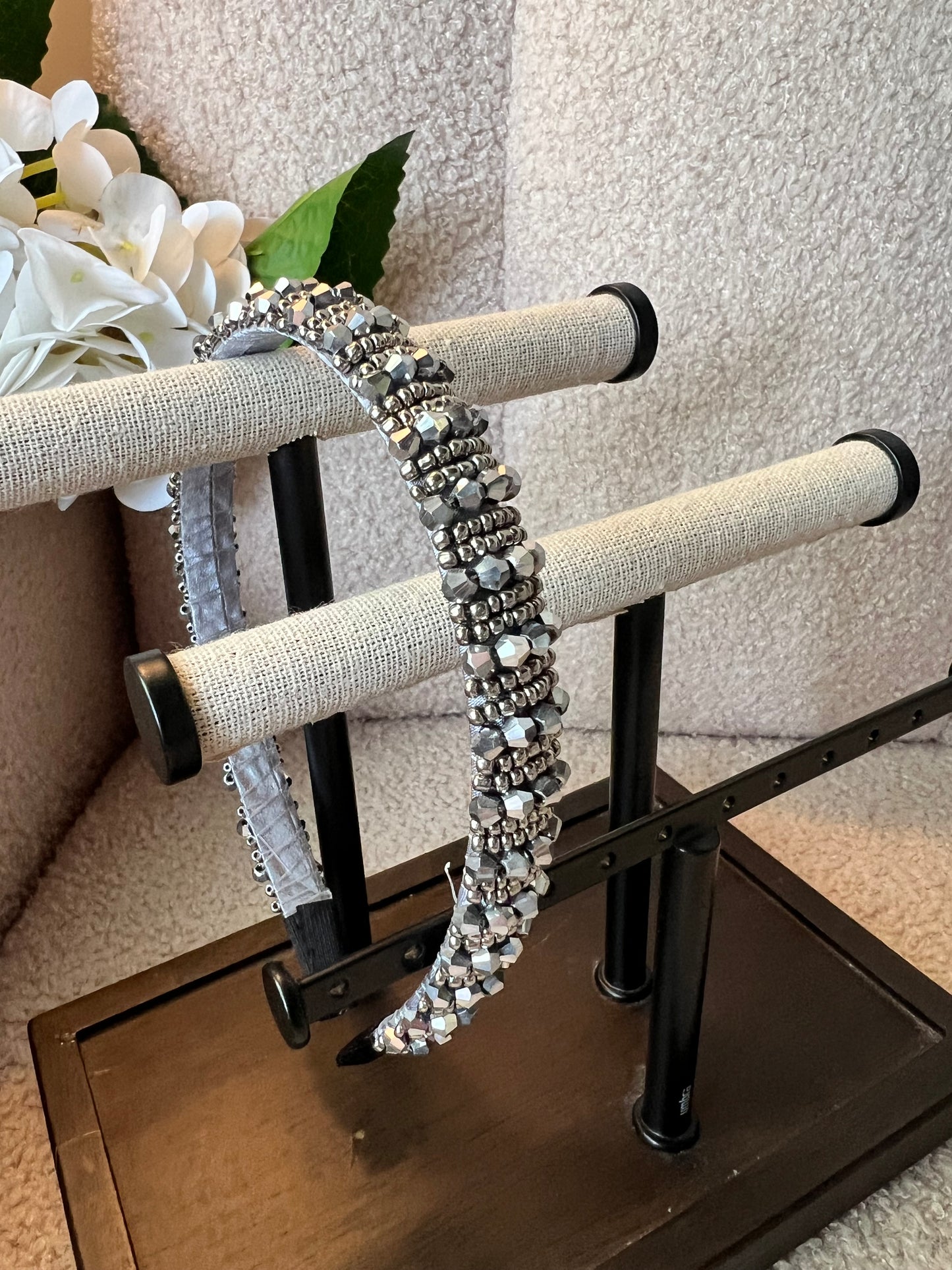 Diadema delgada gris claro 01512