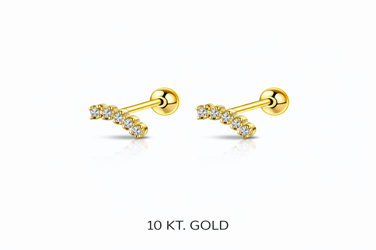 Topito Oro 10K 5 circones bordes dorados - Piercing