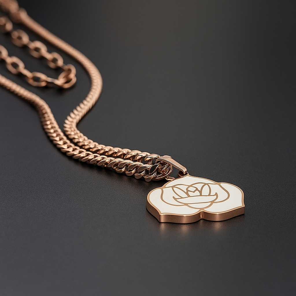 Collar doble Cadena Rose Gold