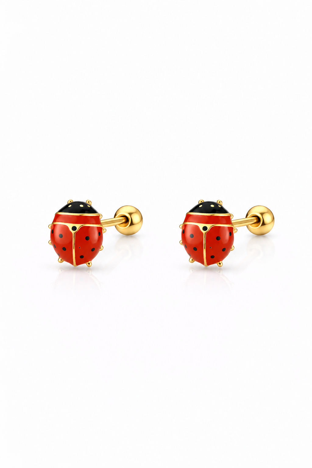 Topito Oro Mariquita Roja - Piercing