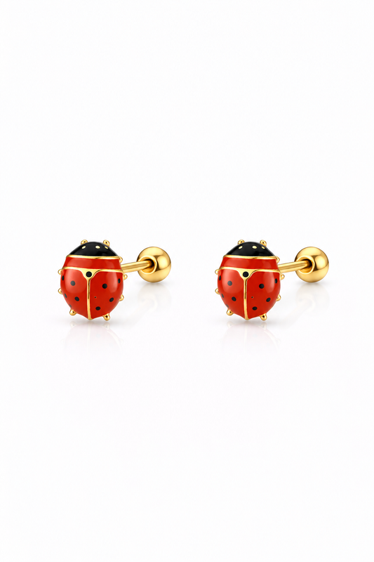 Topito Oro Mariquita Roja - Piercing