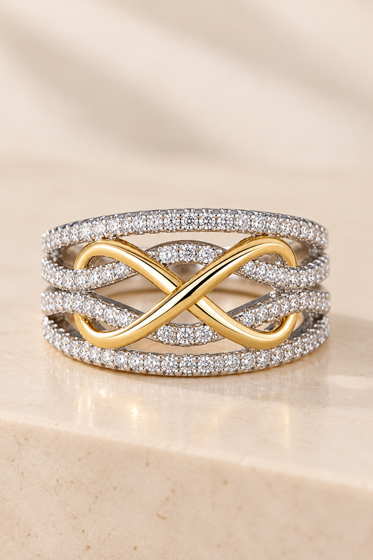 Anillo Infinity Shine Bicolor