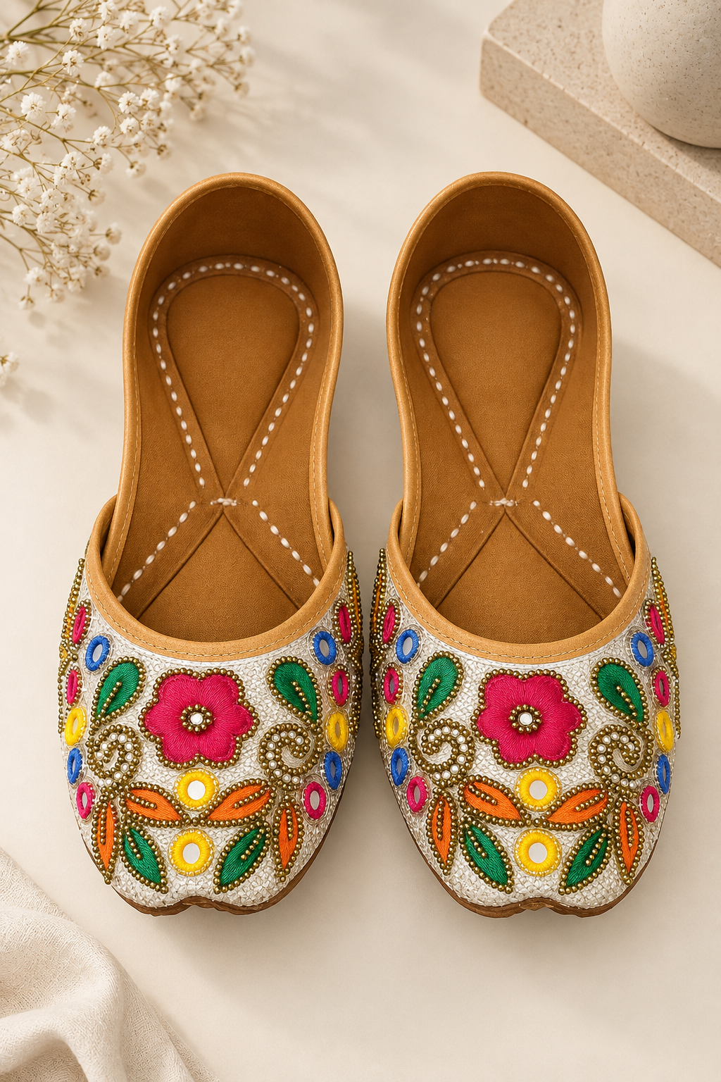 Juttis Florales - Zapatos de la India