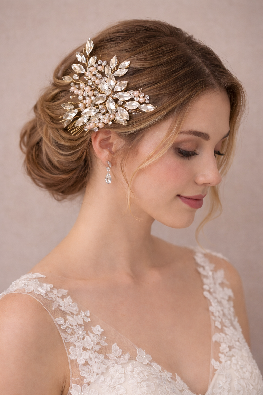 Tocado Bridal Crystal Bloom