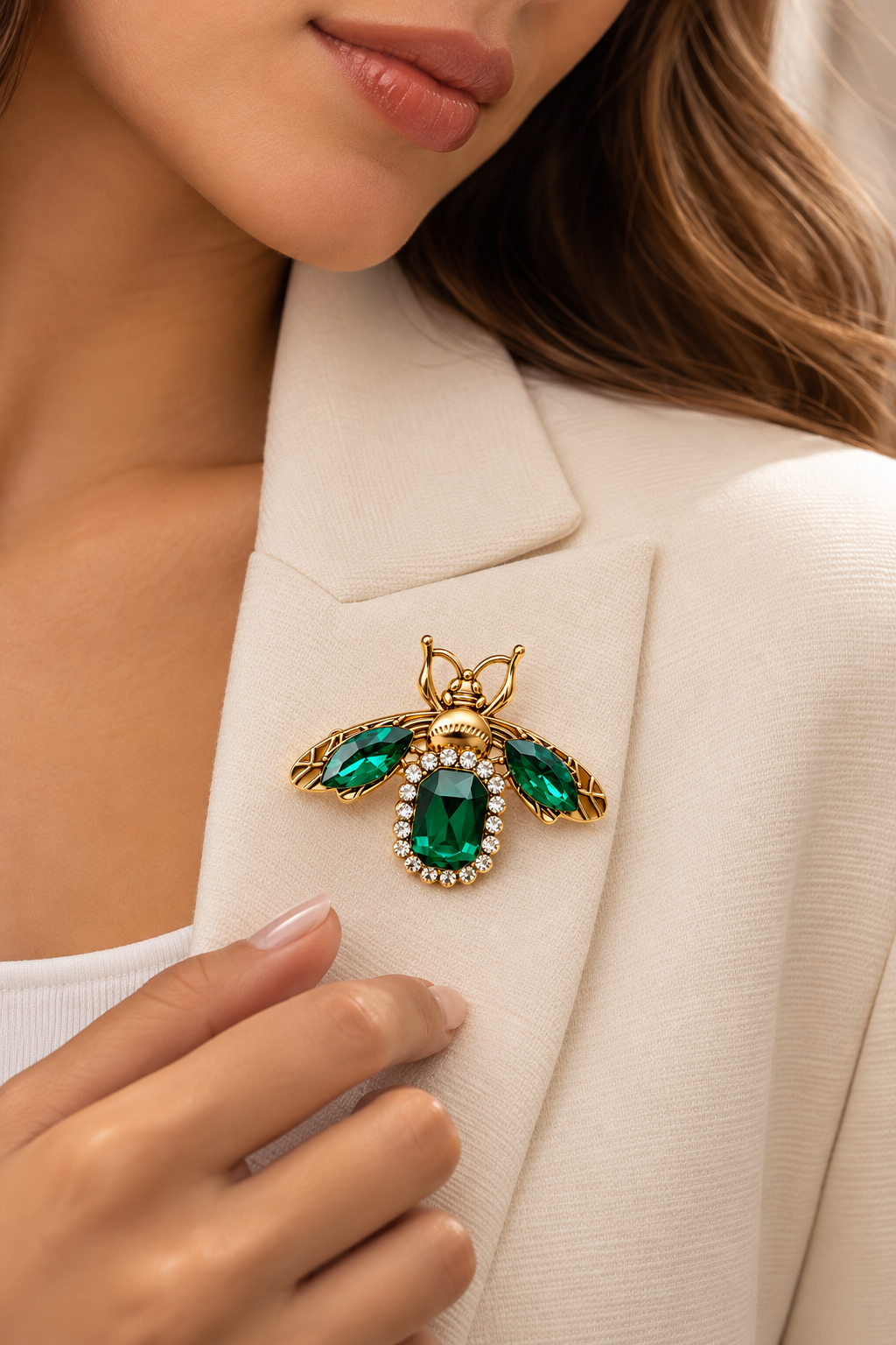 Prendedor Emerald Bee