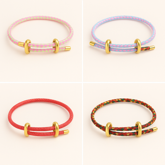 Pulseras ajustable cuerina rigida colores variados
